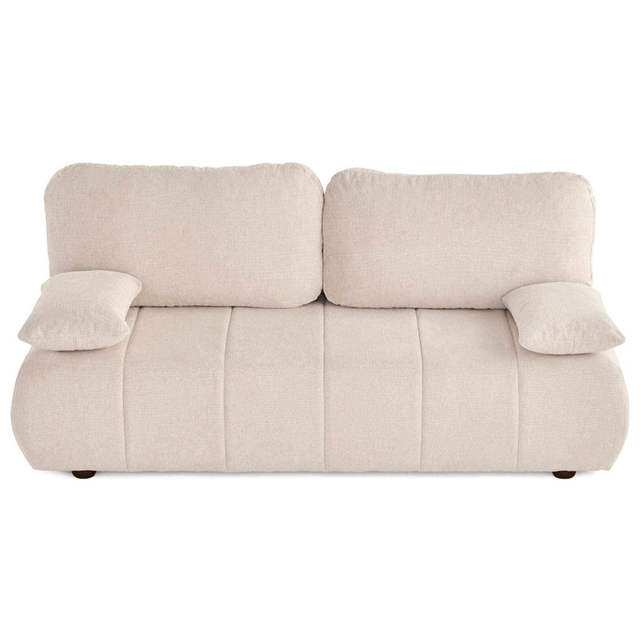 Harper - canapé 3 places convertible avec coffre en tissu texturé - Beige