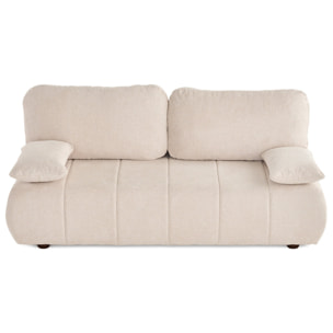 Harper - canapé 3 places convertible avec coffre en tissu texturé - Beige