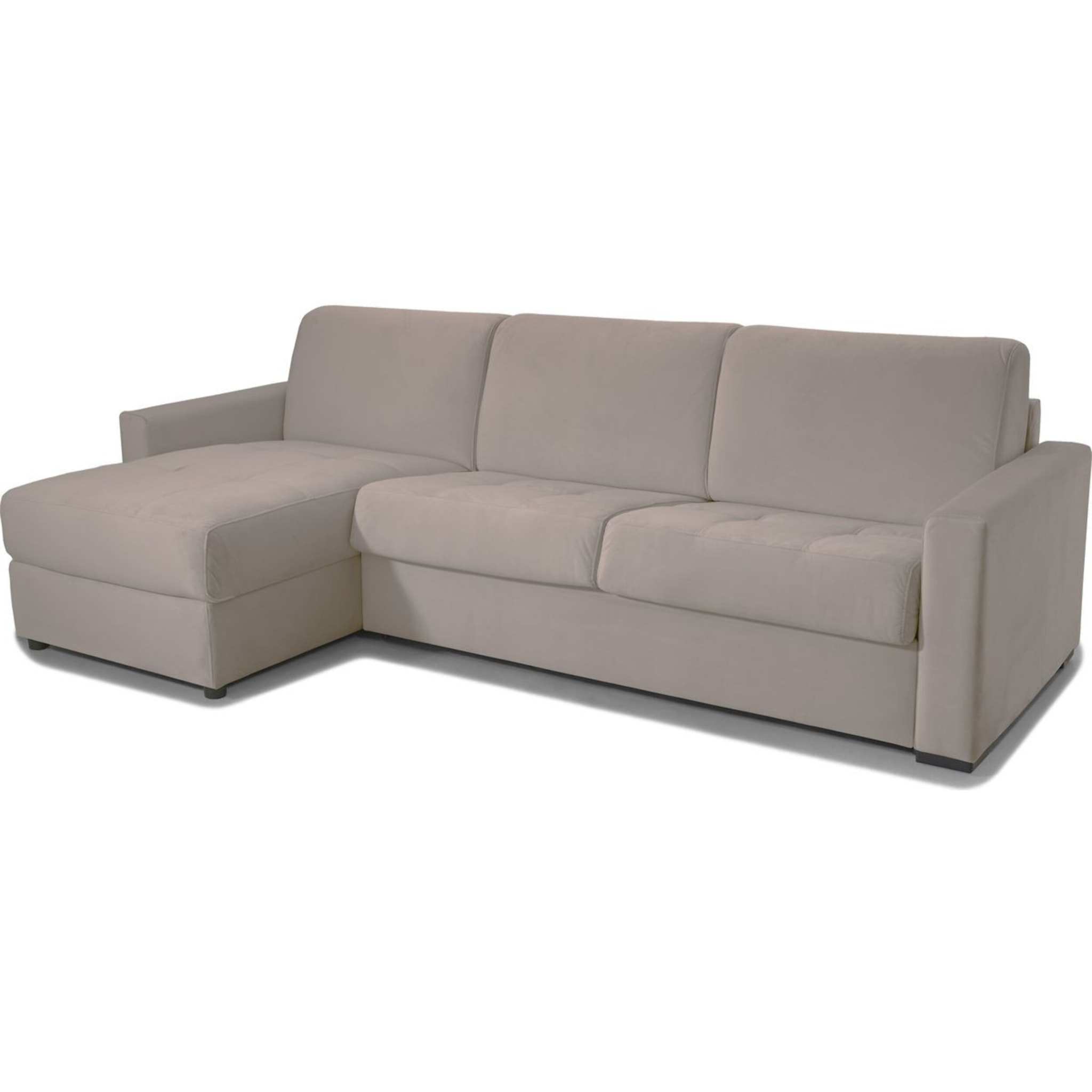Canapé d'angle convertible express 5 places en velours - PALOMA