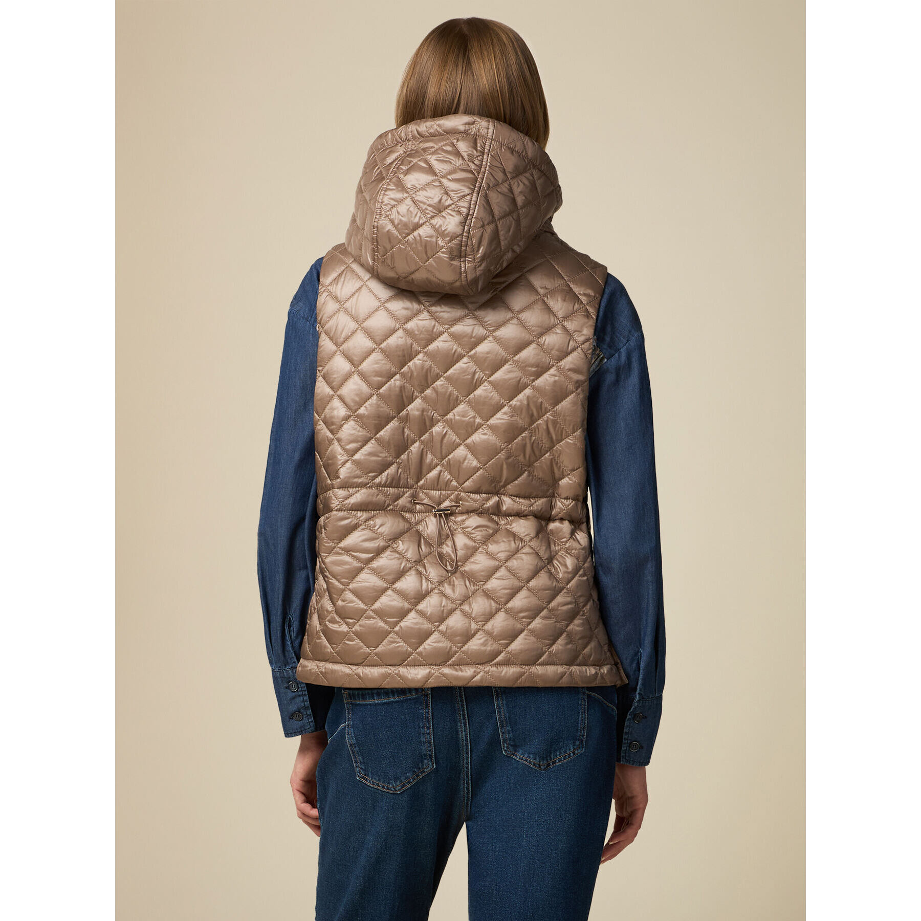 Oltre - Lightweight sleeveless down jacket - Marrón