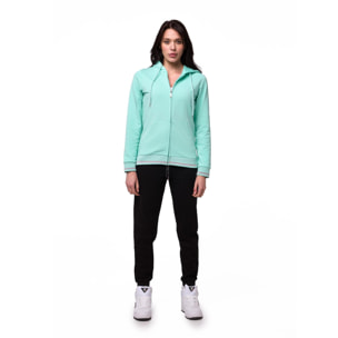 Tuta da donna con felpa con cappuccio e zip e joggers non felpata Leone Bright