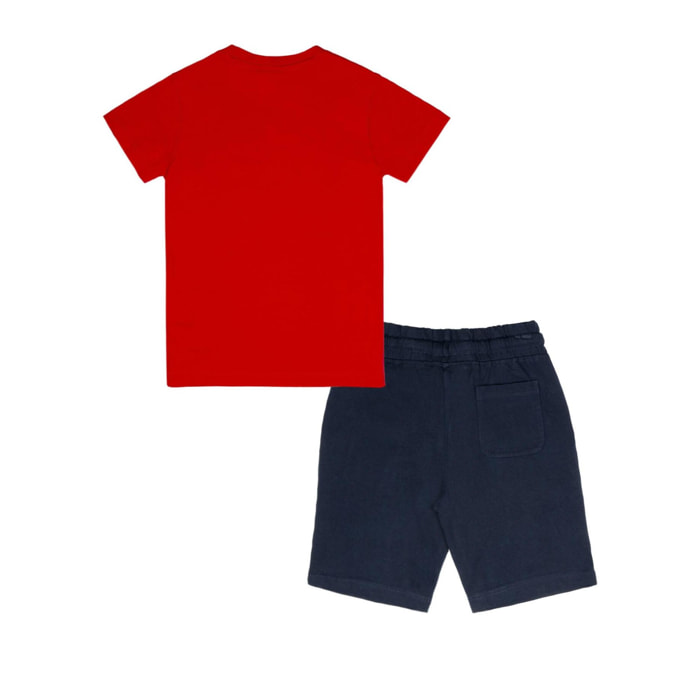 Conjunto infantil con camiseta y pantalón corto de algodón Leone Original