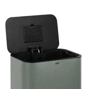 Poubelle rectangulaire à pédale Delta 30L vert