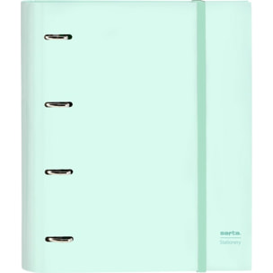 Carpeta 4 anillas 35mm c/recambio safta menta