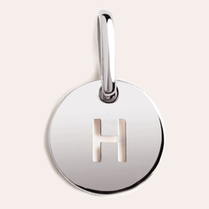 Charm Mini Medallion Letter in Argento