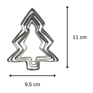 Lot de 5 emporte-pièces de Noël en forme de sapin Zenker Emporte-pièces