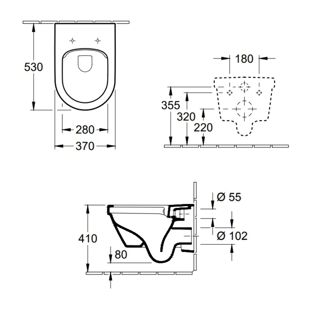 Pack WC suspendu sans bride Architectura 37 x 53 + abattant + plaque blanche + bâti