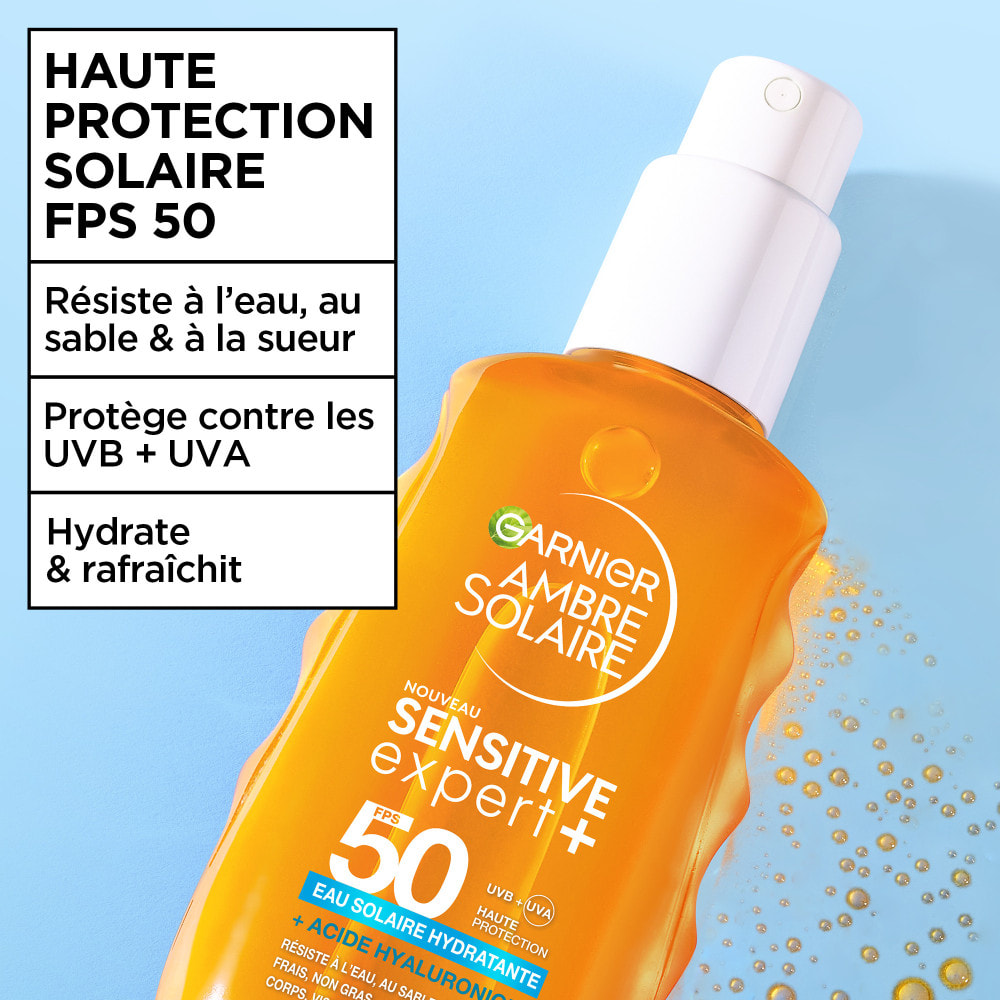 Garnier Ambre Solaire Sensitive Expert+ Eau Solaire Hydratante - SPF 50