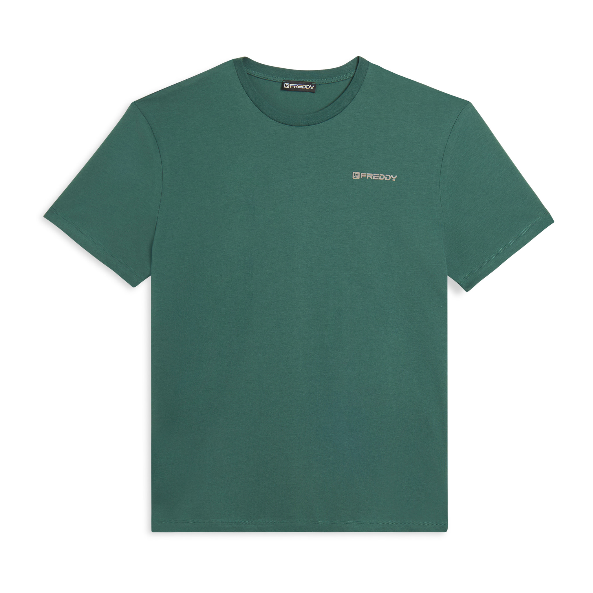 T-shirt basic in cotone con logo lato cuore