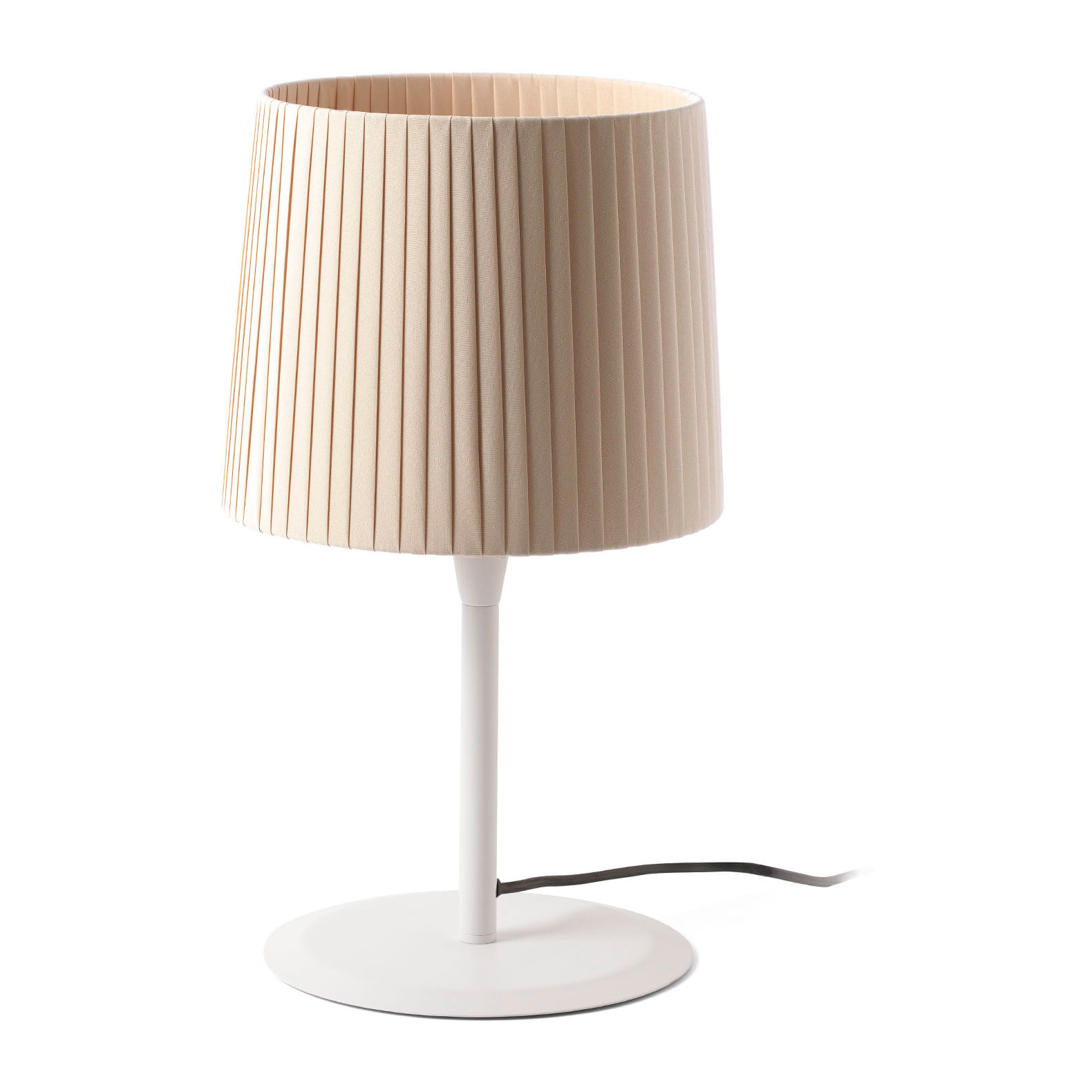 SAMBA Lampada da tavolo bianca/bordata beige