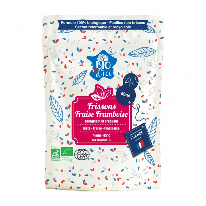 Maté Bio Frissons Fraise Framboise - Infusettes 20x2g