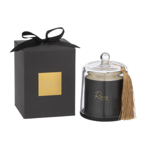 J-Line bougie parfumée Cloche Rêves Noir - Rainbow Reef - verre - noir - large - 65H