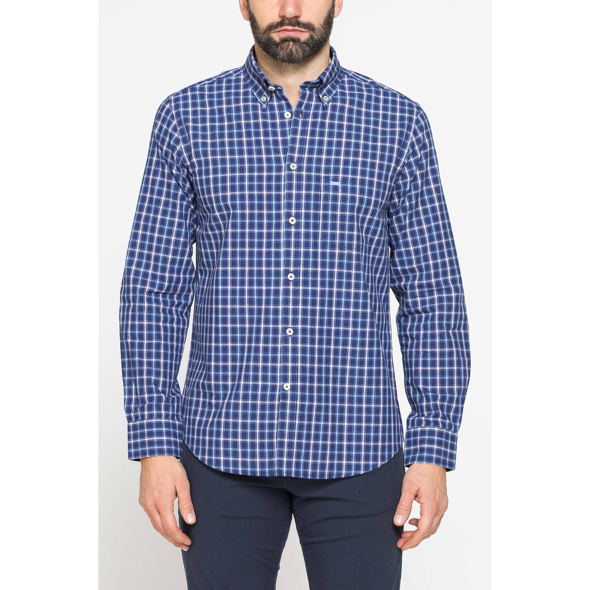 CAMICIA BUTTON-DOWN CON MANICA LUNGA E TASCHINO