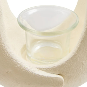 Photophore Mora H.17cm blanc