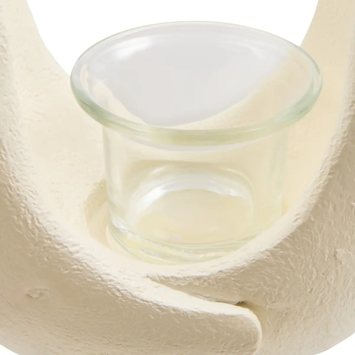 Photophore Mora H.17cm blanc