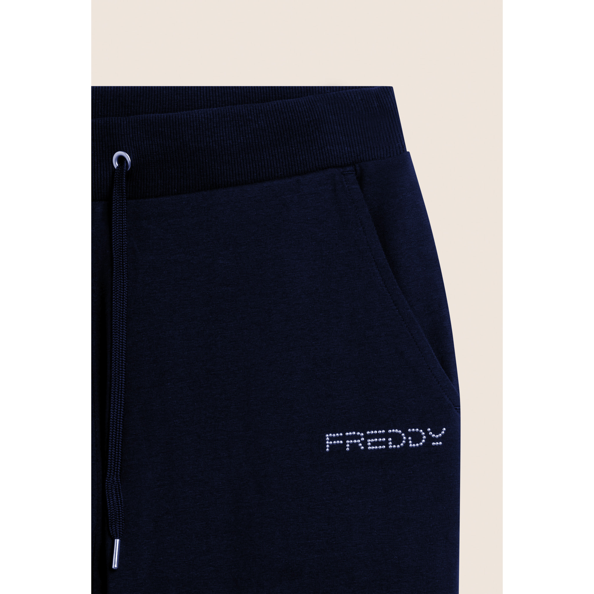 Pantaloni Sportivi con Polsini e Vita in Costina