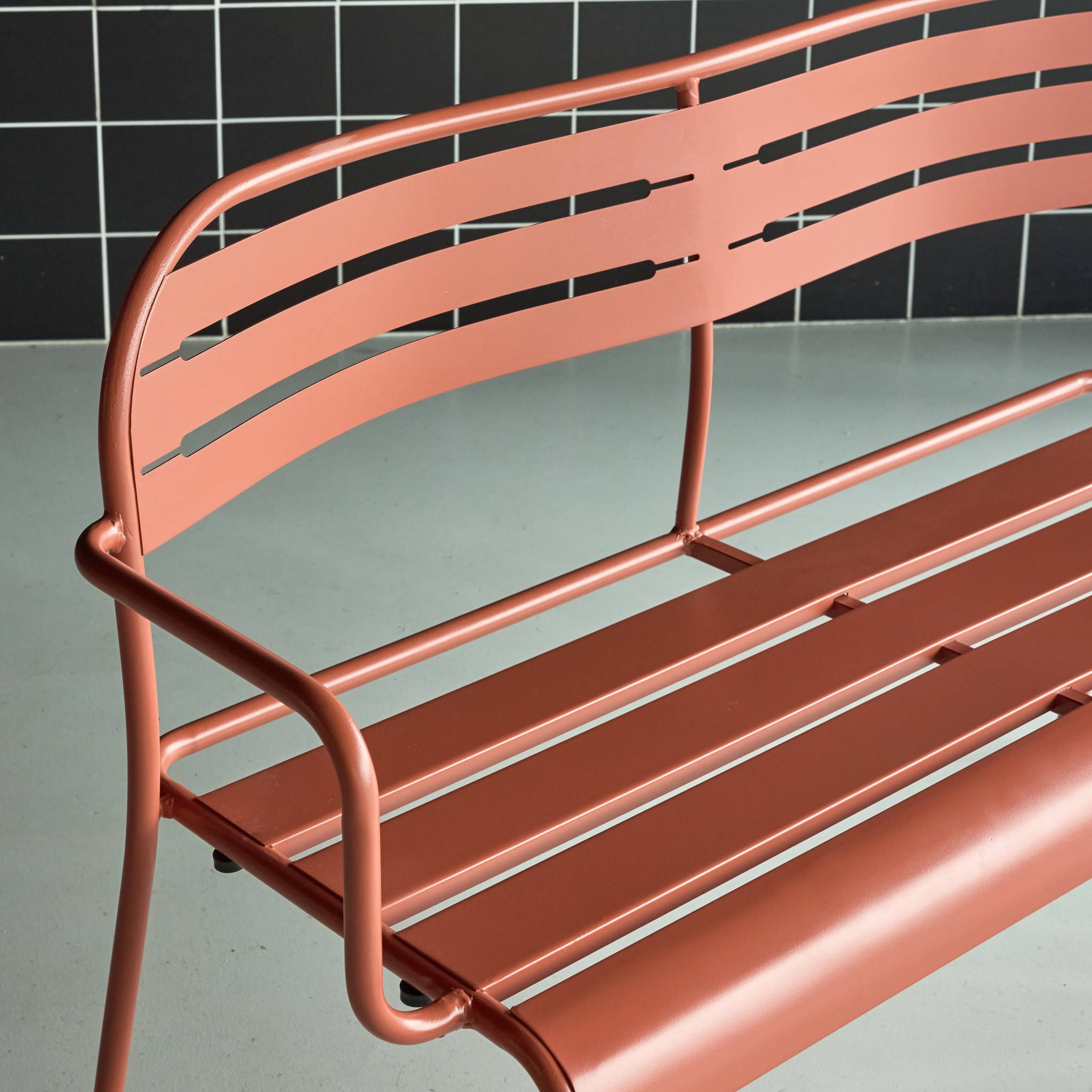 Banc extérieur 2 places acier AMÉLIA
