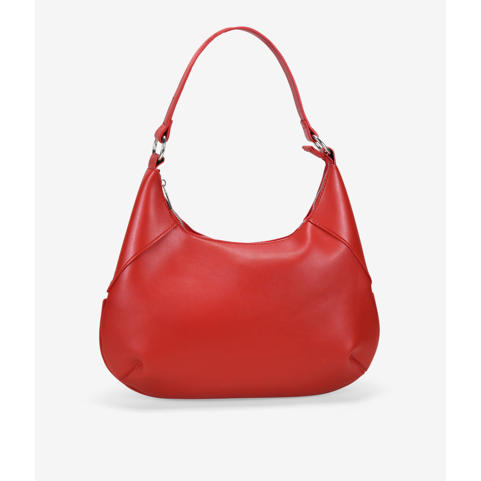 Bolso de hombro rojo con tachuelas