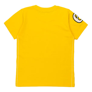 T-shirt jersey con logo davanti e ricamo su manica Polo Club St Martin Giallo