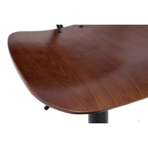 Tabouret de bar relevable noyer et métal noir TOBIAS