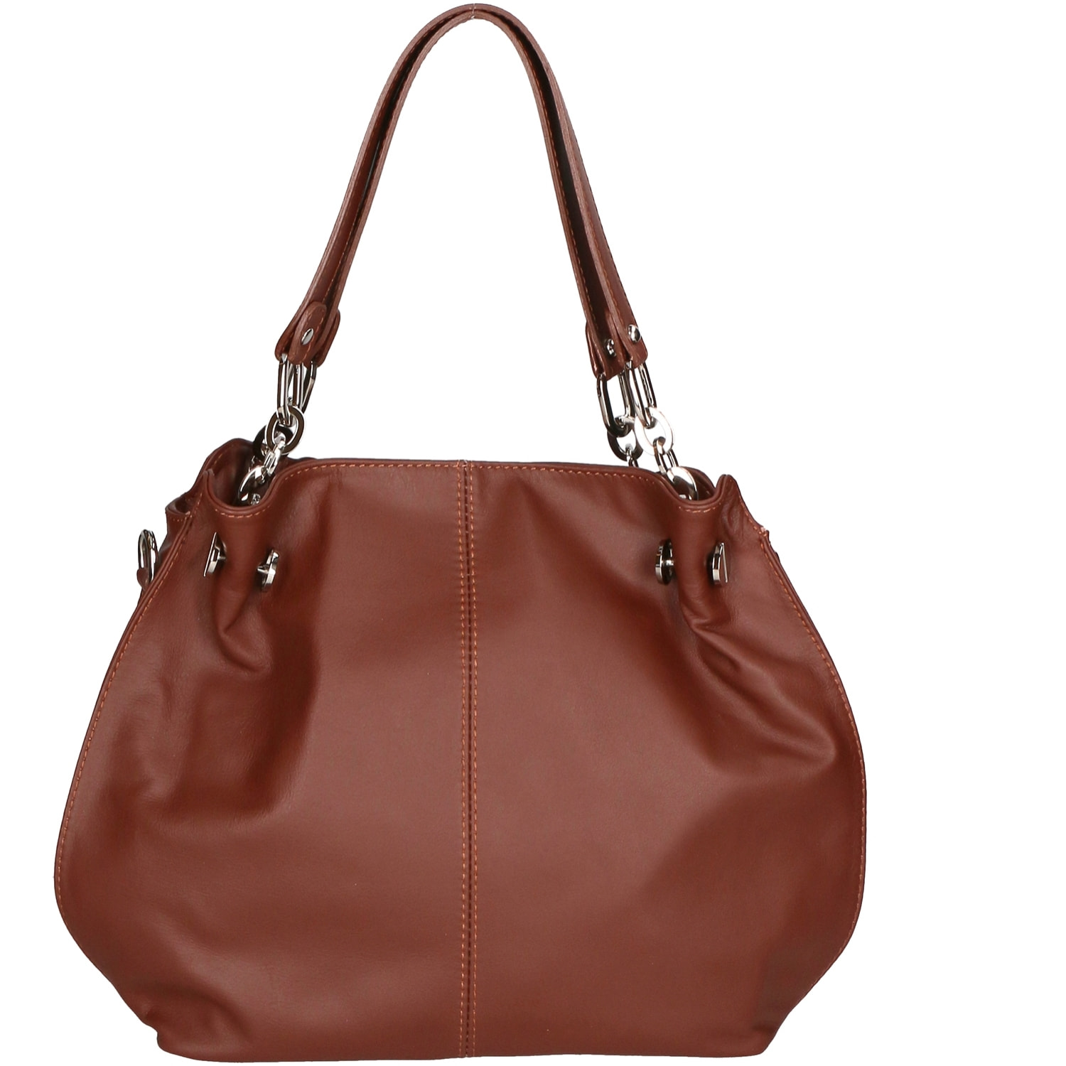 Borsa a spalla da Donna Charlotta in Vera Pelle Made in Italy 30x38x12 cm
