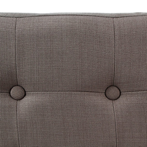 Puf plegable doble gris