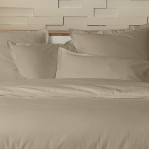 Parure housse de couette 2pcs 100% percale de coton 80 fils_ lin