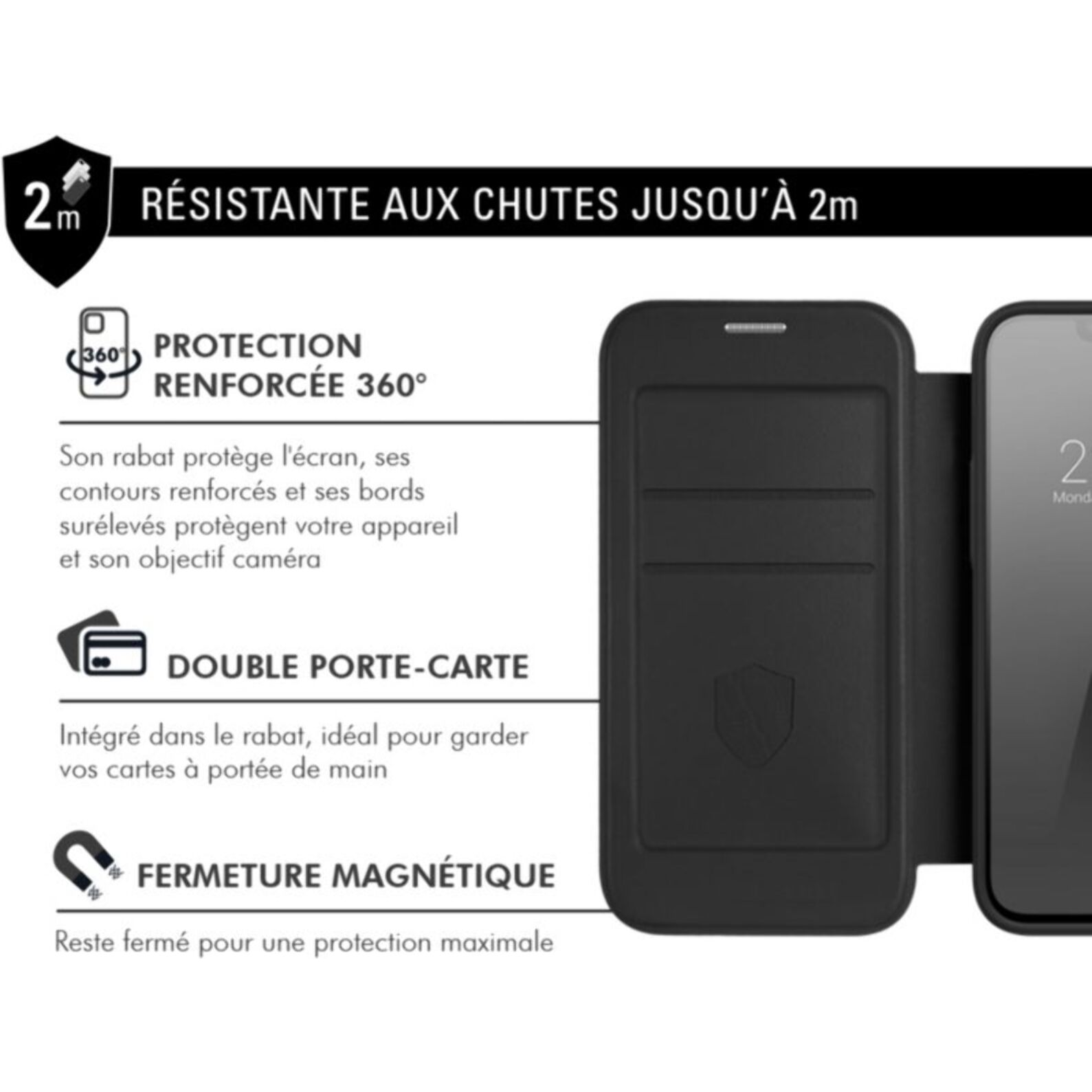 Coque étui FORCE CASE Samsung S25+ Magnet Noir