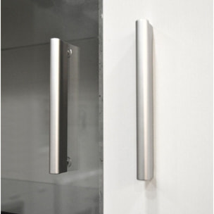 Parete Attrezzata Da Soggiorno Salotto Moderna Con Ante Mensole Vani A Giorno Vetrinetta Mobile TV Design Moderno 293x193x50 Cm Bianco Grigio Cemento