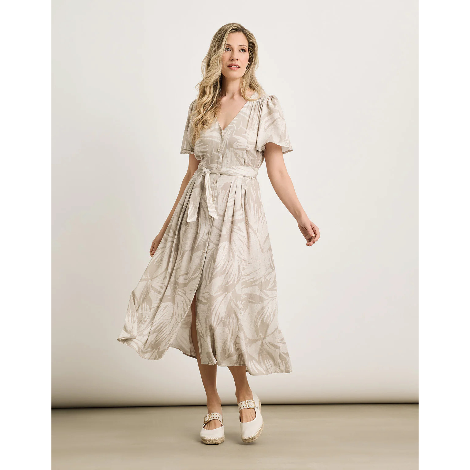 Vestido Midi Beige - Lofta