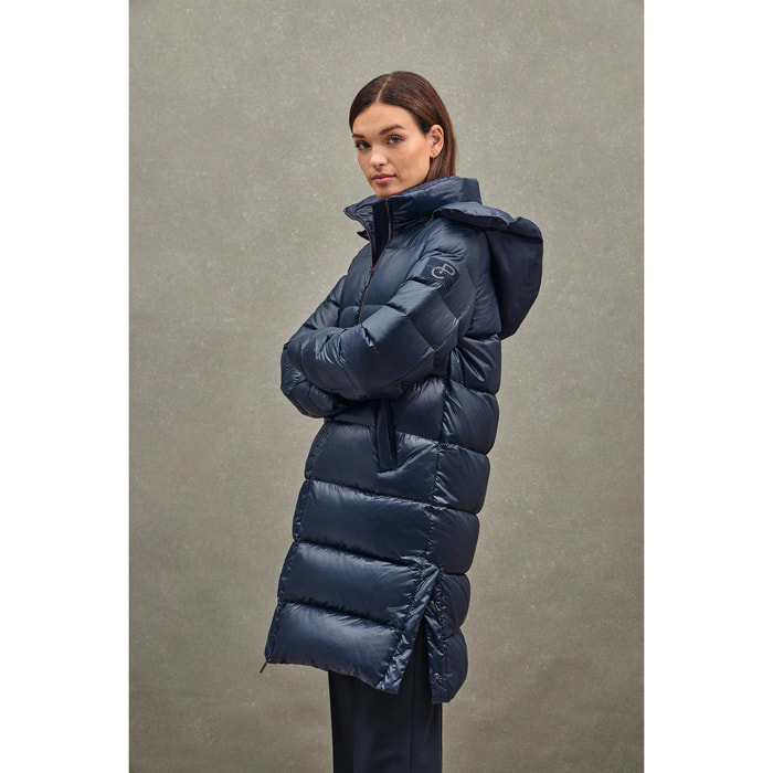 Chaqueta de plumas Olena azul marino con logo Polo Club