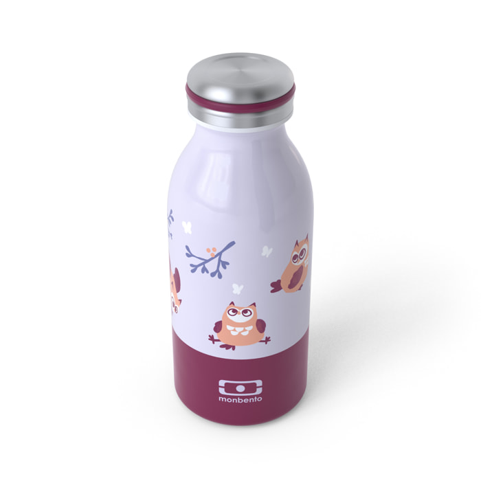 Bouteille isotherme enfant Cooly 350ml Violet Chouette