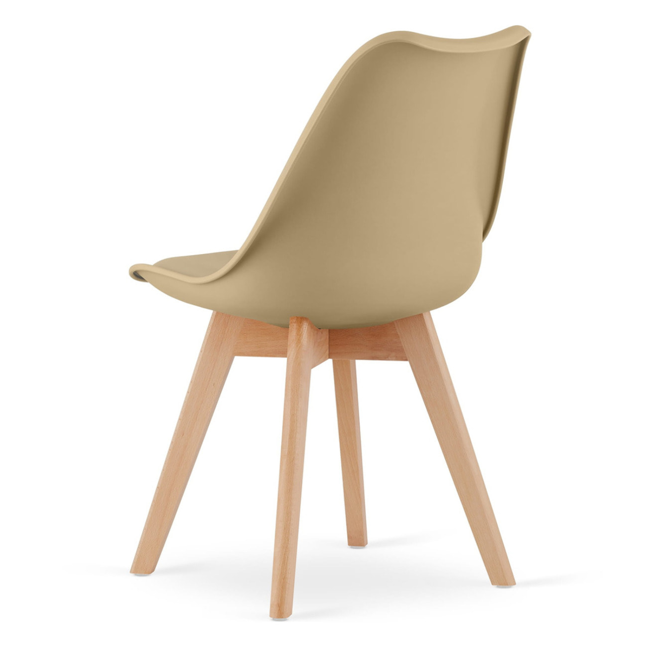 Set di 2 sedie Mark in stile scandinavo beige scuro e faggio
