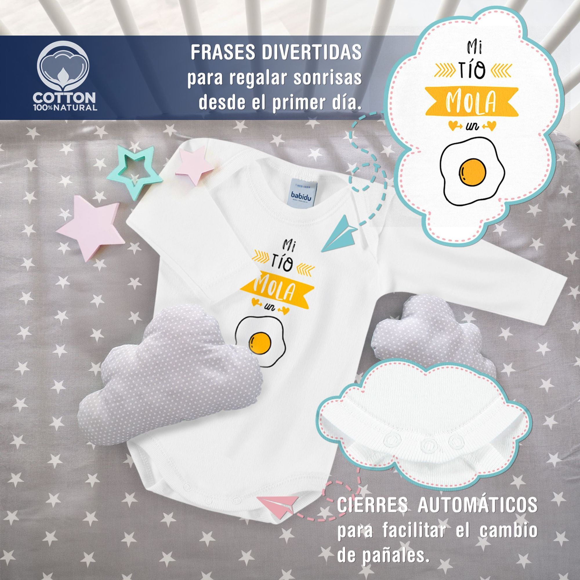 Body bebé manga larga frases americano