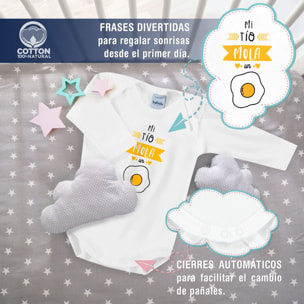 Body bebé manga larga frases americano