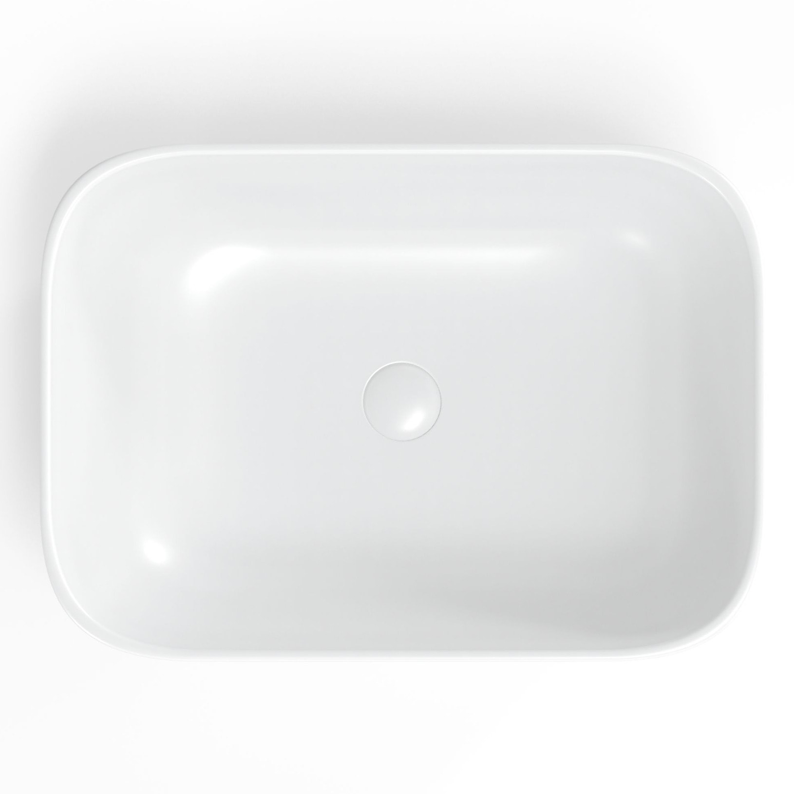 Vasque à poser 45,5 x 32,5 x 13,5 cm sans trop-plein blanc mat Infinitio SAT (SATINF4532M)