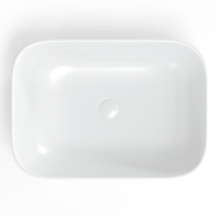 Vasque à poser 45,5 x 32,5 x 13,5 cm sans trop-plein blanc mat Infinitio SAT (SATINF4532M)
