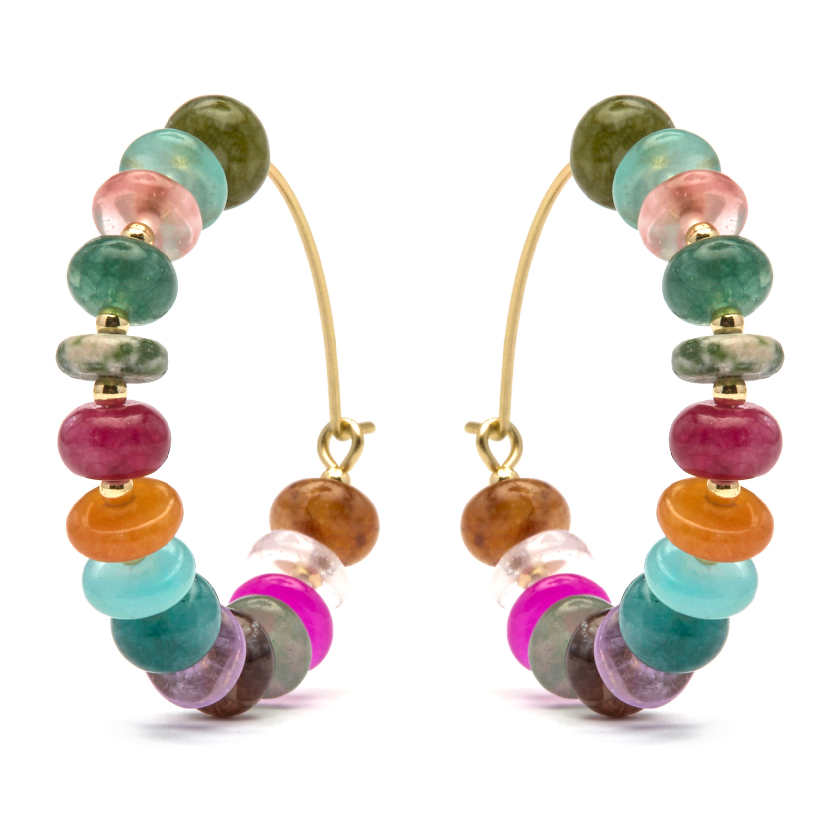 Pendientes Laha acabado oro amarillo 18k