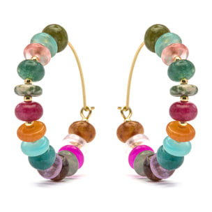 Pendientes Laha acabado oro amarillo 18k