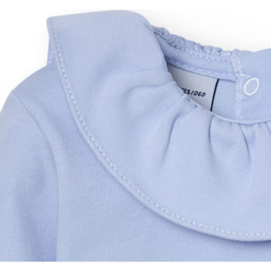 Camiseta bebé manga larga cuello volante
