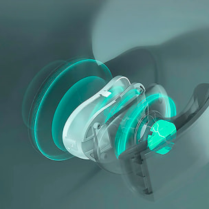 Masajeador de cuello F2 con modo calor, pulso y mando de control a distancia.