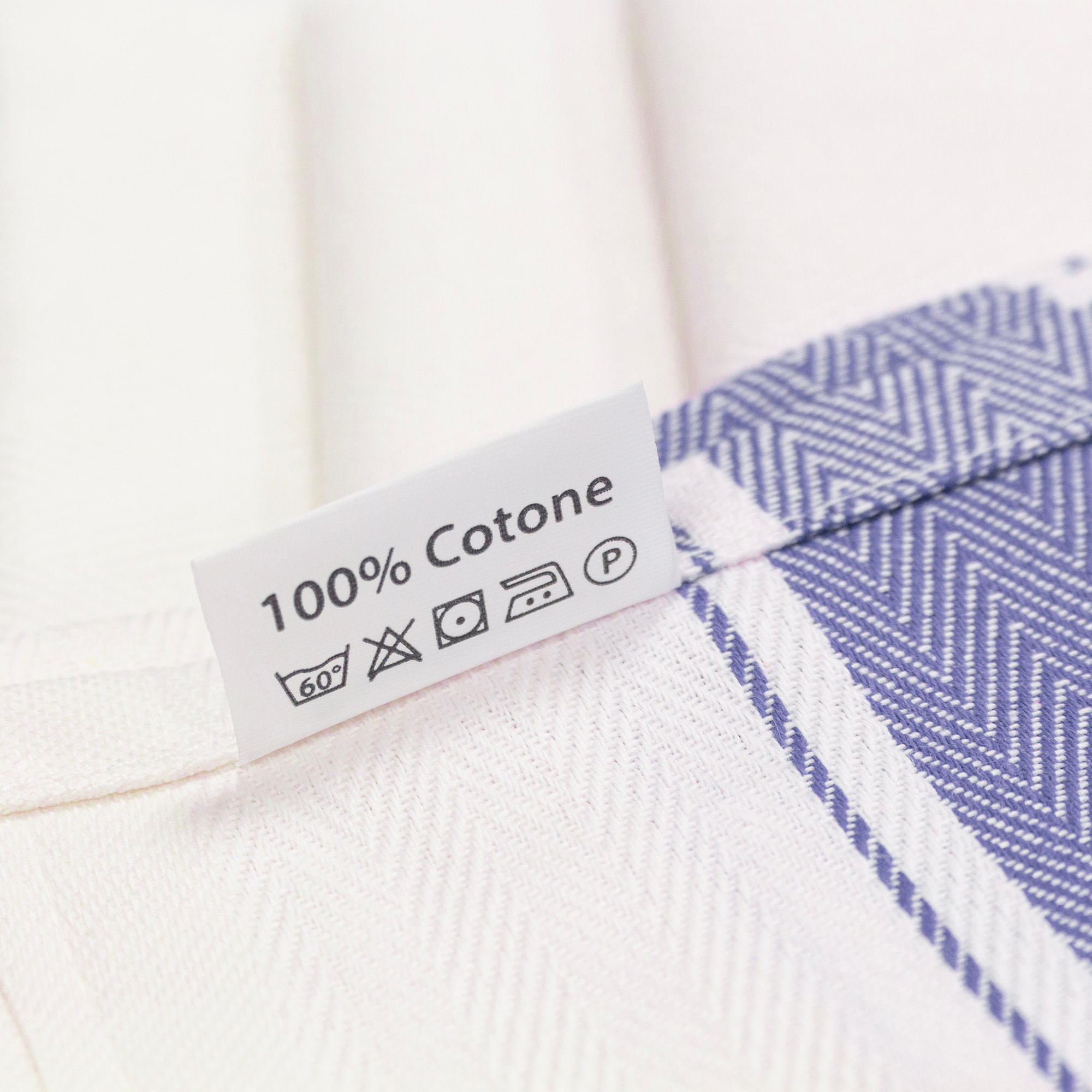 SET 6 STROFINACCI GRECALE 57X90 CM DIS. SPIGA COLORE BLU