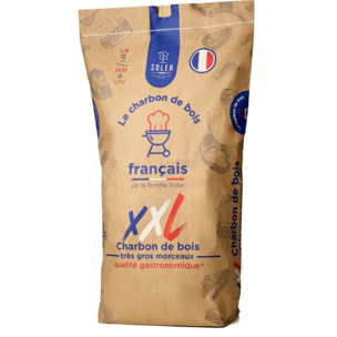 Charbon de bois SOLER de bois 50L XXL très gros morceaux