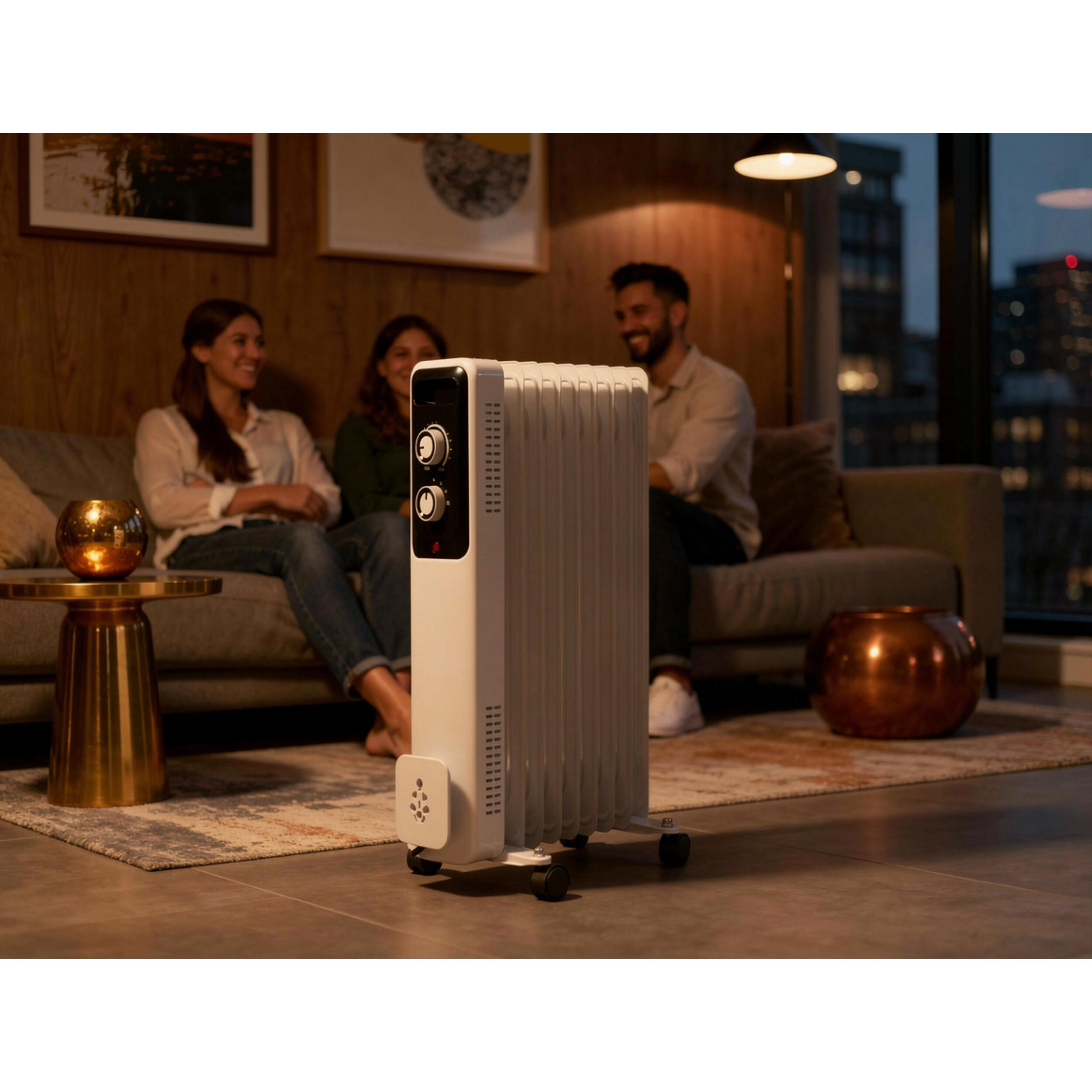 Radiador de aceite con tres potencias y termostato regulable SOLEIL 1500 PURLINE 1500 W