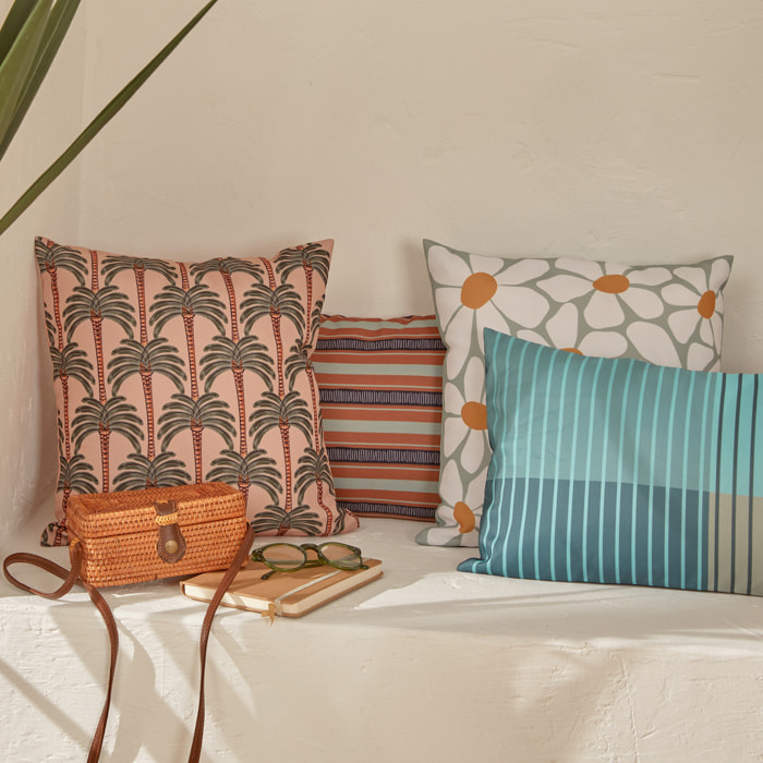 Housse de coussin d'extérieur "Albin" lin 40x40cm