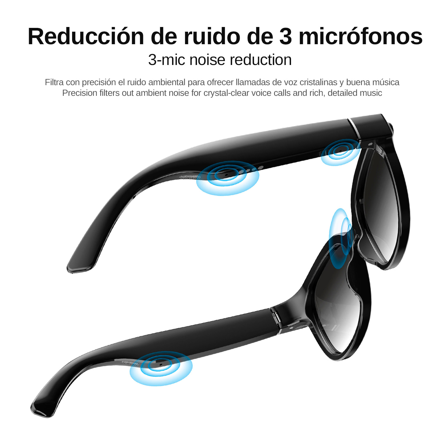 Gafas AI AG66 con cámara de 13mpx para fotos y videos. Traductor inteligente y simultaneao en tiempo real con traducción de llamadas.