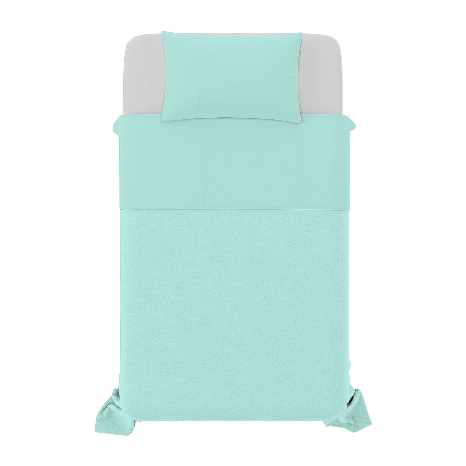 COMPLETO LETTO NATURAL COLOR, 100% COTONE - PIAZZA E MEZZA