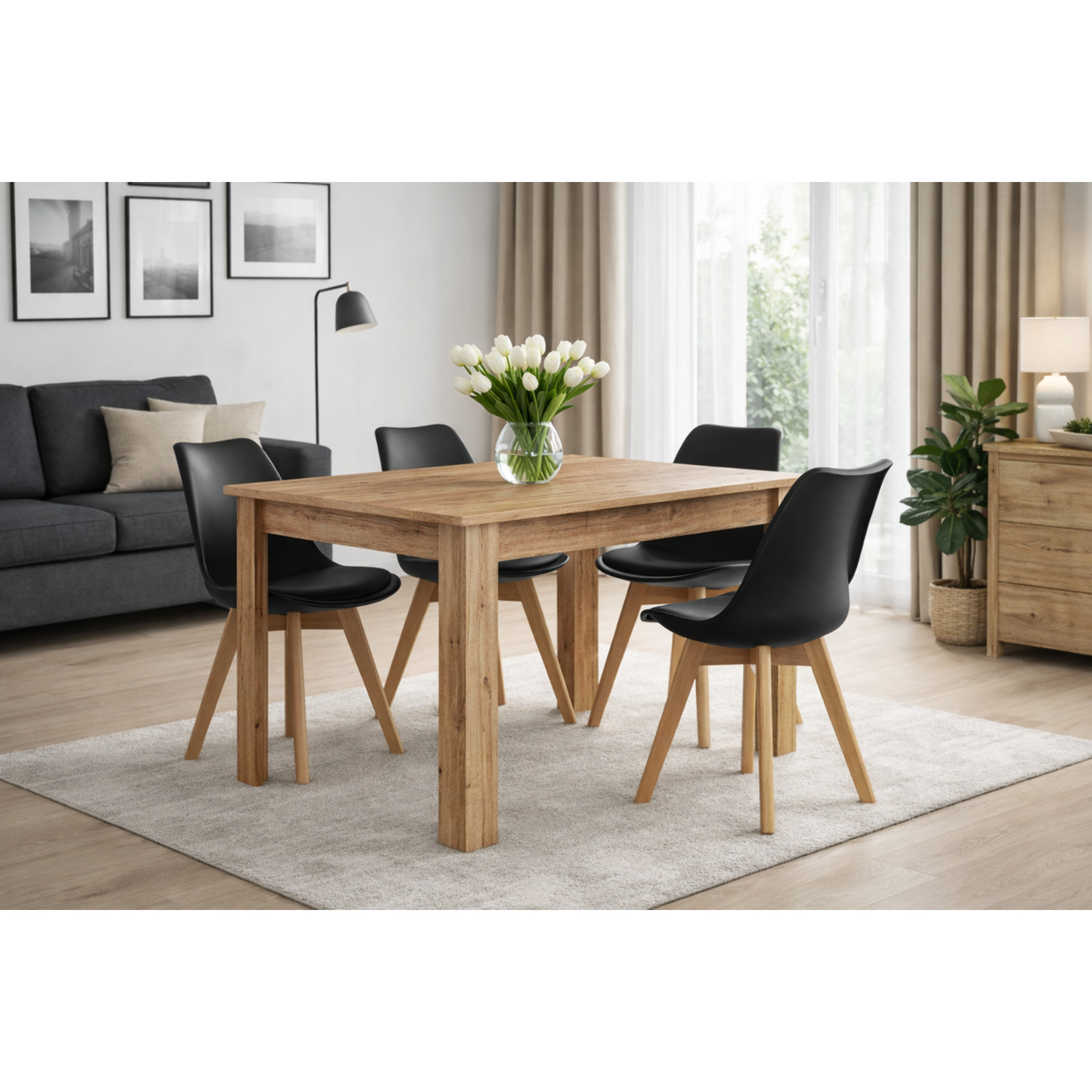 Tavolo da pranzo NP 120x80 cm in Rovere Craft