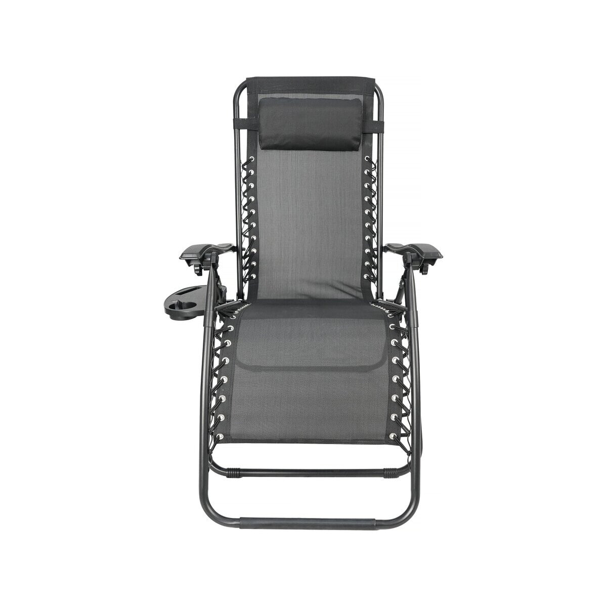 Lot de 2 Fauteuils de jardin inclinable zéro gravité "Sintra" - Noir
