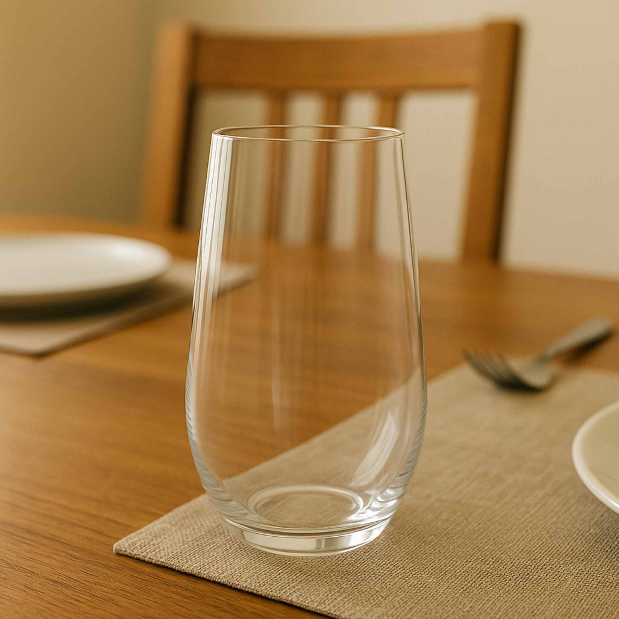 Juego de 4 vasos de cristal transparente de 580ml